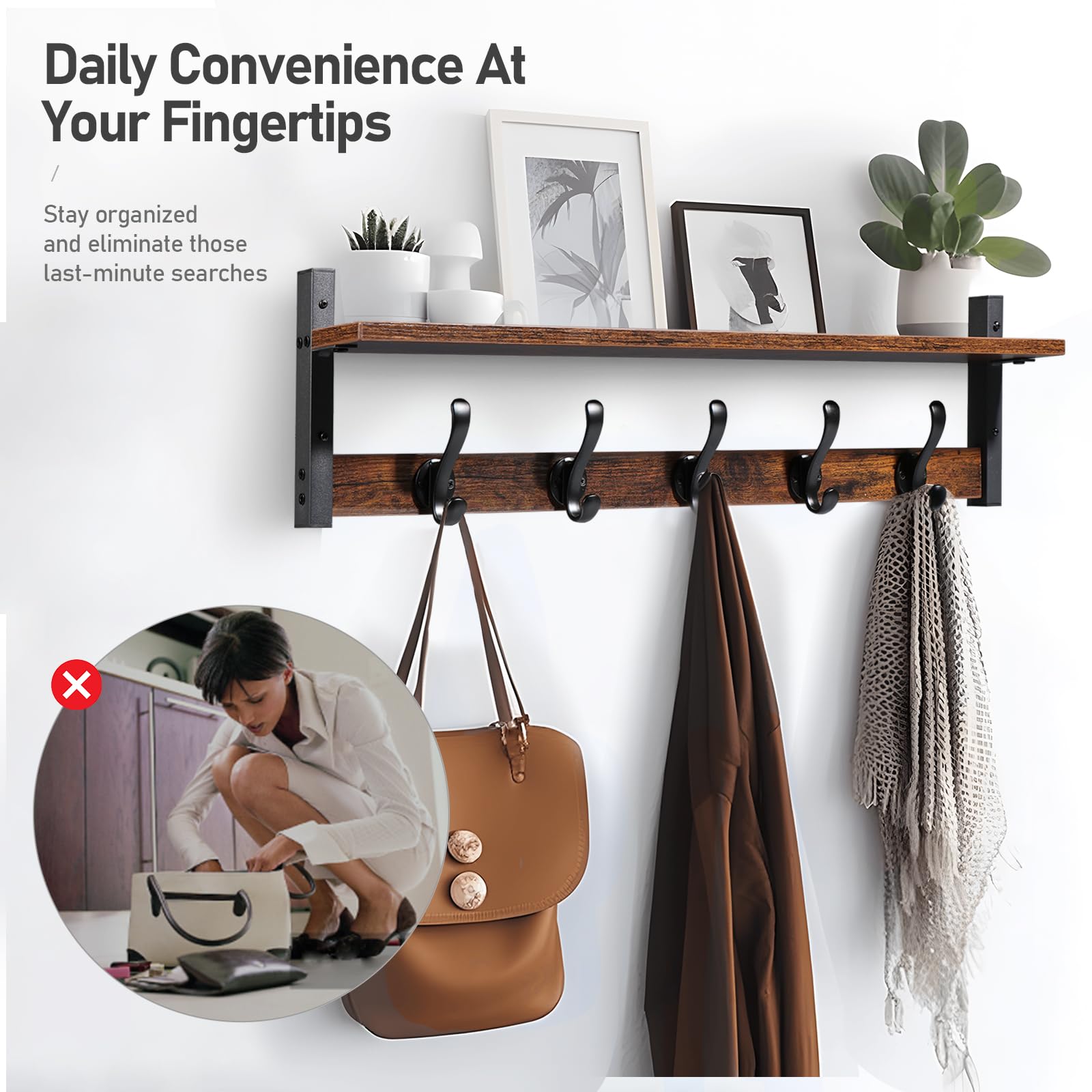 Tatub heavy duty 80 lbs capacity rack suitable for coats and bags