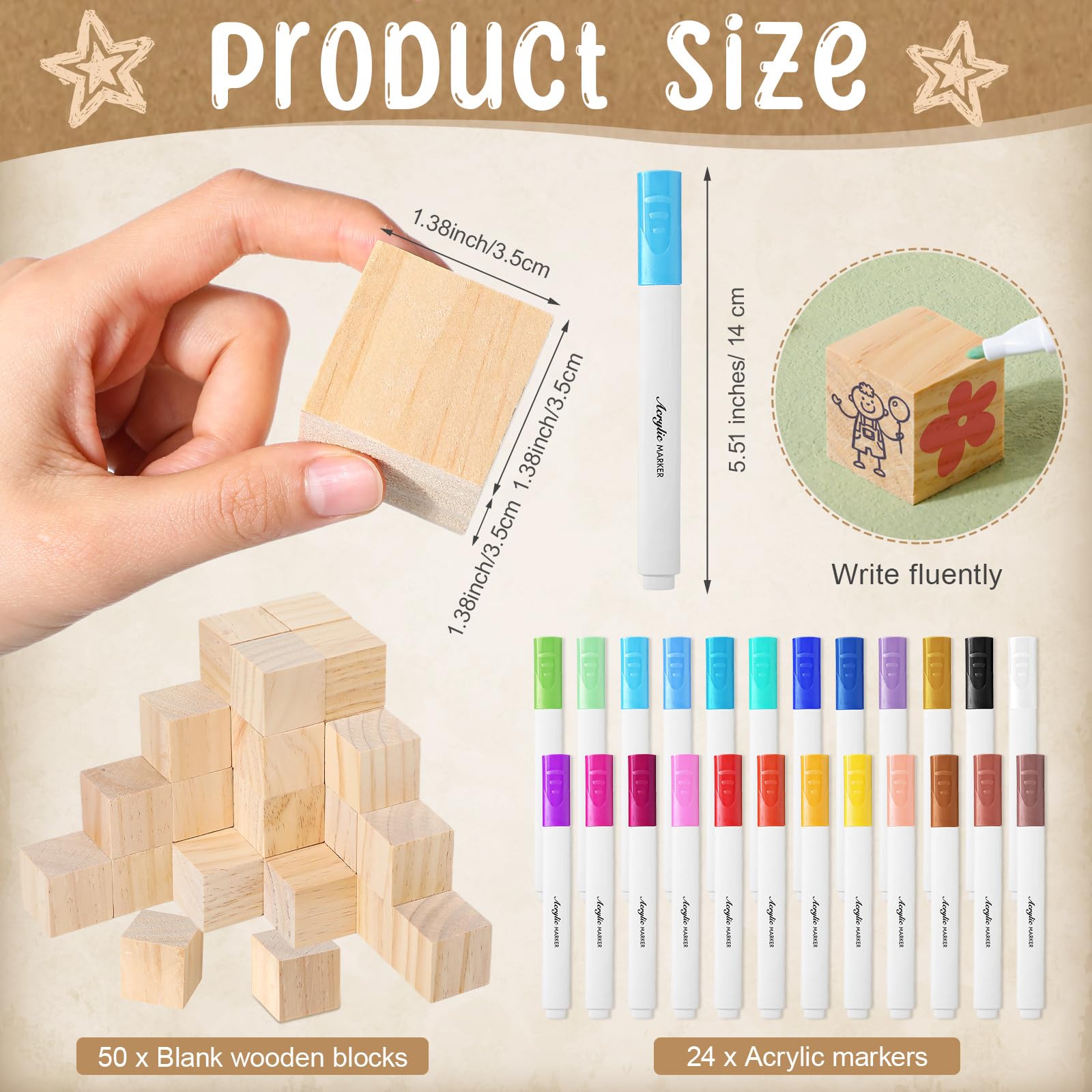Tatuo blank wooden blocks ready for DIY signs and decorations