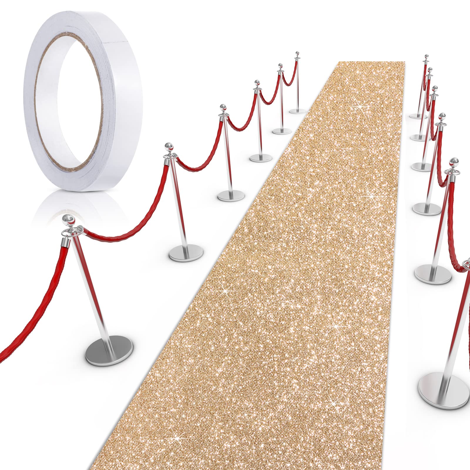 Tatuo bling glitter rug provides soft walk feel and confidence
