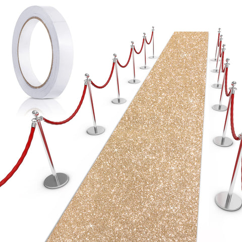 Tatuo bling glitter rug provides soft walk feel and confidence