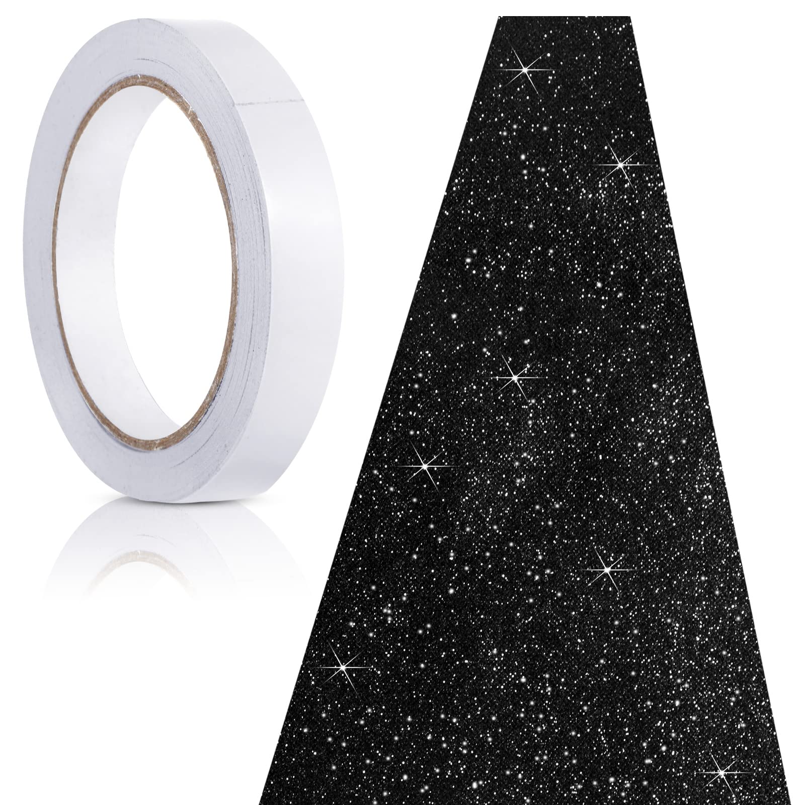 Tatuo glitter carpet runner frames a 2.46 x 30 ft walkway with sparkling style