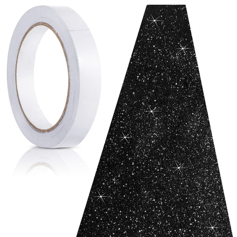 Tatuo glitter carpet runner frames a 2.46 x 30 ft walkway with sparkling style