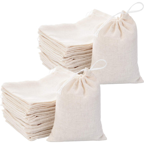 Tatuo muslin drawstring bags for tea storage and gifting