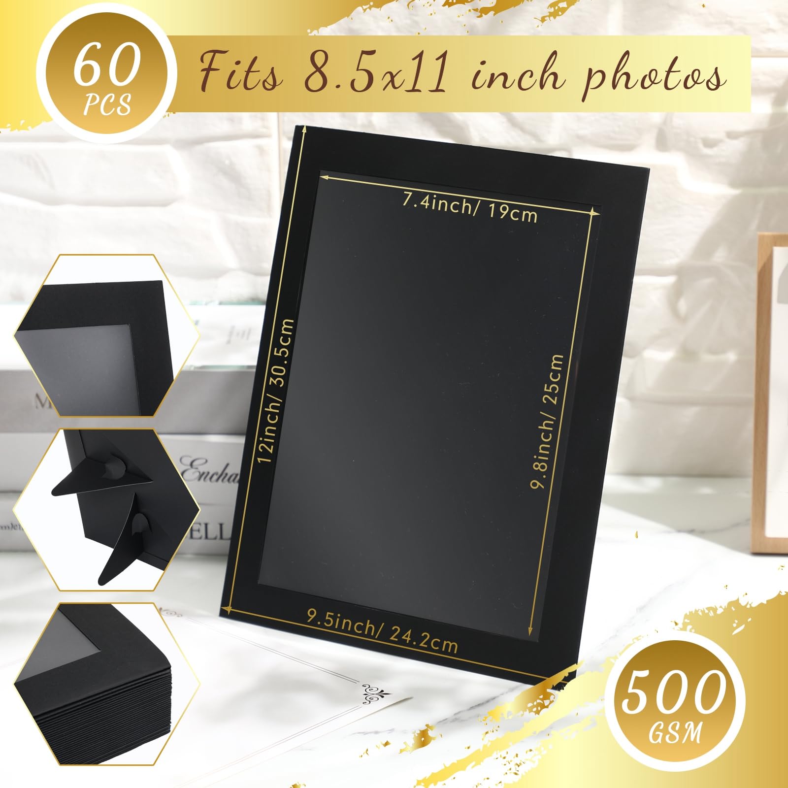 Tatuo paper frame with easel for desktop display