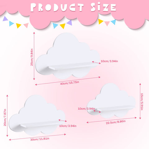 Tatuo white cloud shelf in living room showing compact item display