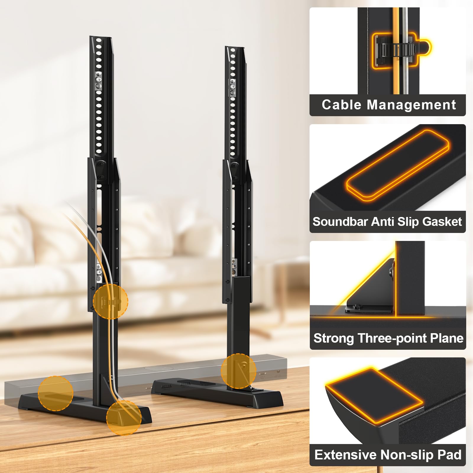 TAVR Furniture easy 10-minute assembly saves time and avoids wall drilling.