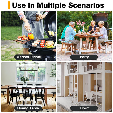 TAVR Furniture heavy-duty folding stool supports 500 lbs for indoor or outdoor use.