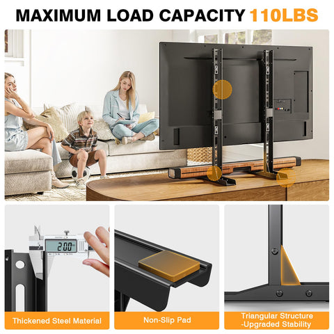 TAVR Furniture heavy-duty steel legs offer robust 110 lb load-bearing capacity.