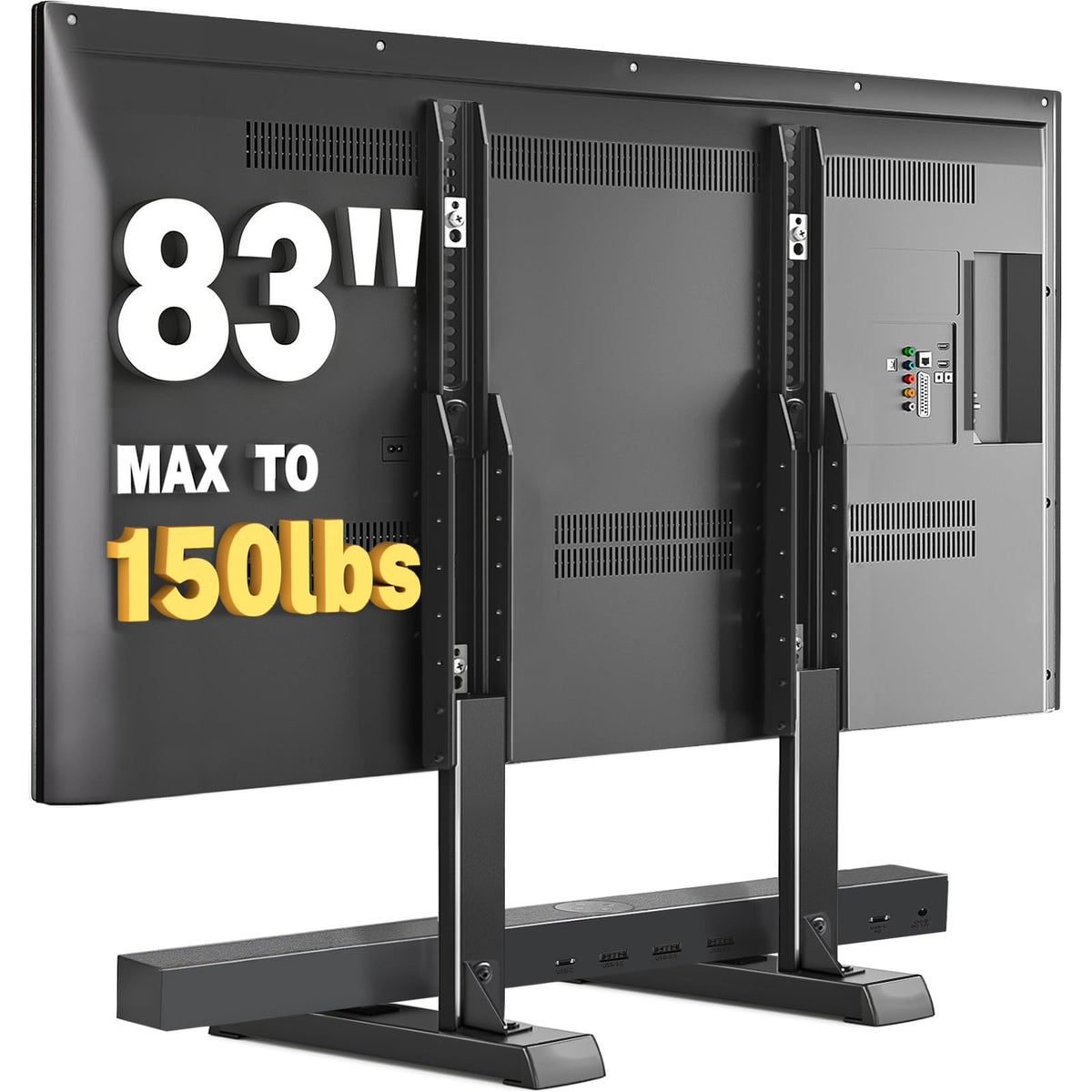 TAVR Furniture universal table top TV stand base assembly keeps your space clutter-free.