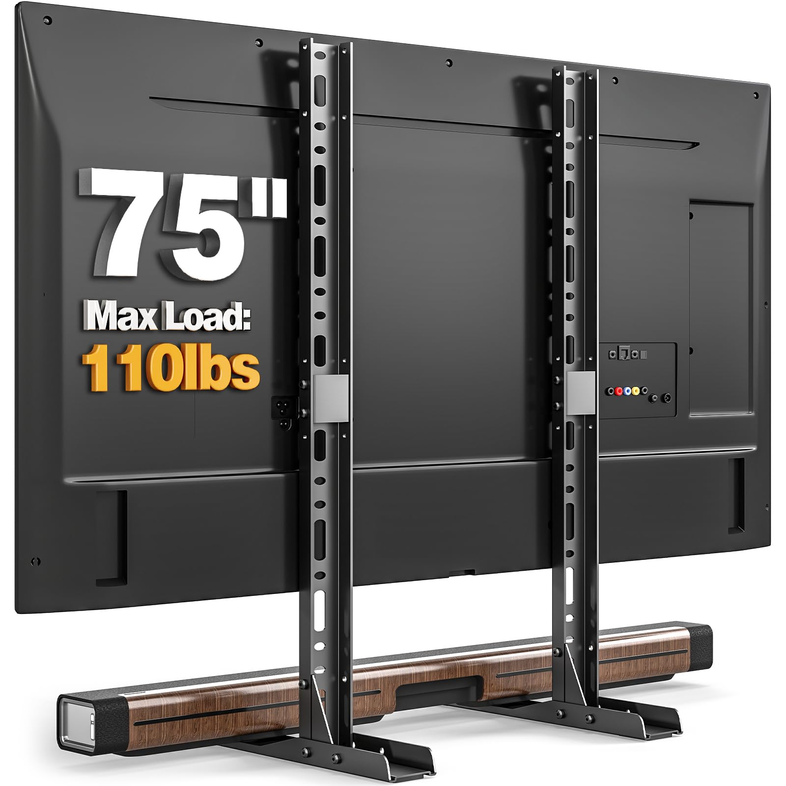 TAVR Furniture universal TV stand base provides stable, desk-friendly support for most TVs.