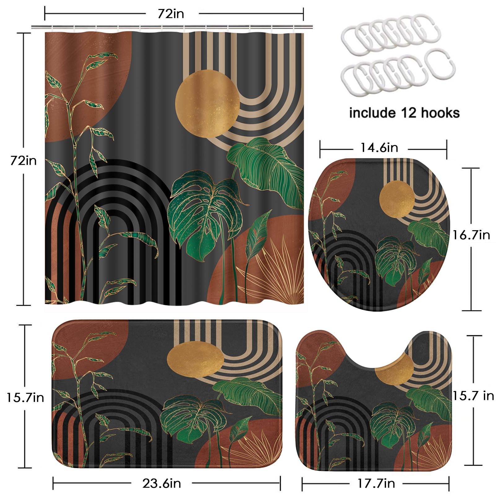 Tayney Brown bath mat with soft flannel and non-slip backing.
