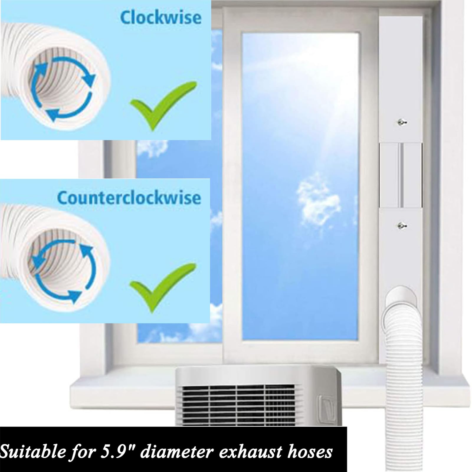 tBesme adjustable plate length provides flexible fit for vertical or horizontal sliding windows