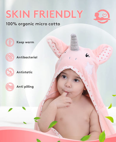 TBEZY kid bath towel, warm wrap after splashy days