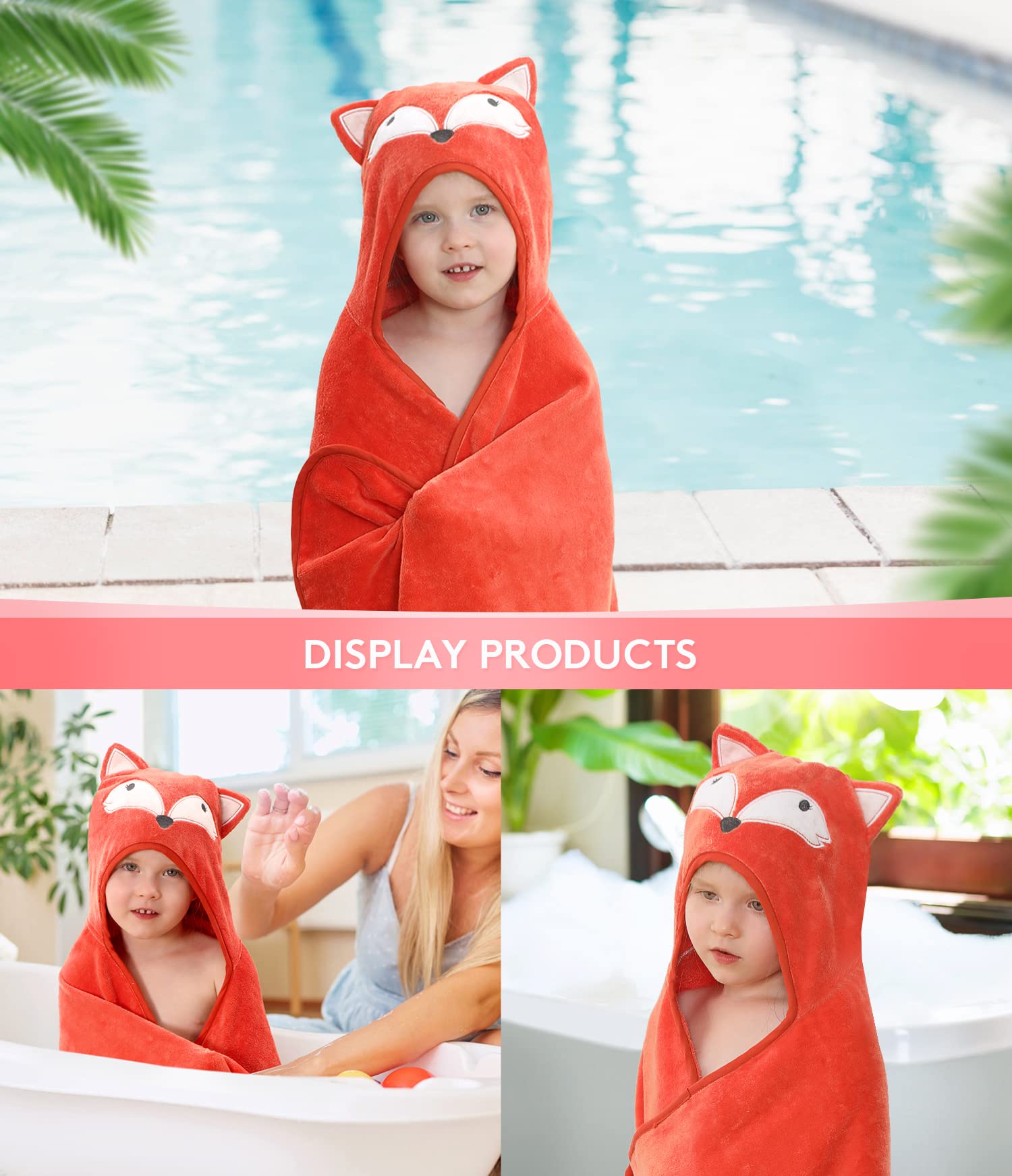 TBEZY hooded towel gift-ready for beach or pool days