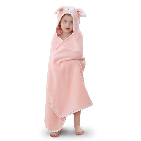 TBEZY hooded towel bunny design close-up, ultra-soft cotton for gentle bath time.