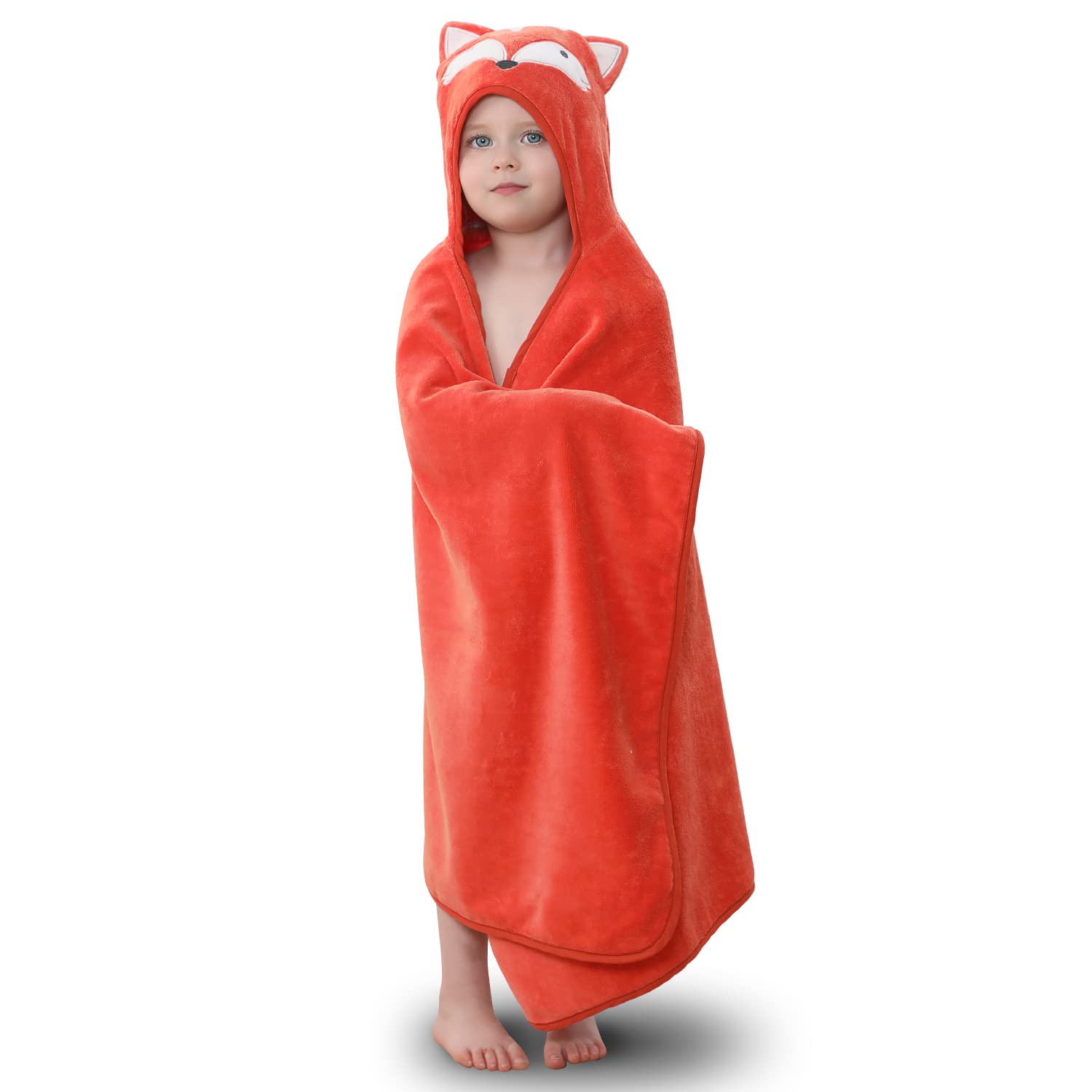 TBEZY hooded towel for kids fox design, cozy bath time