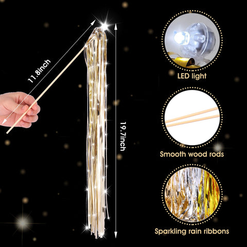TBOLLY wand with wooden handle for comfortable celebration waving