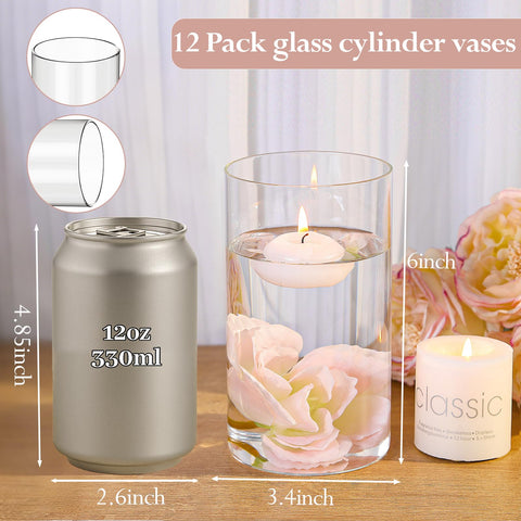 TBWIND close-up of clear glass cylinder vase highlighting quality craftsmanship
