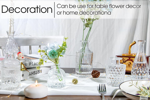 TBWIND clear glass centerpieces ideal for a single stem display