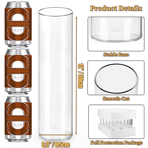 TBWIND clear glass vase rim close-up highlights clean lines and clarity