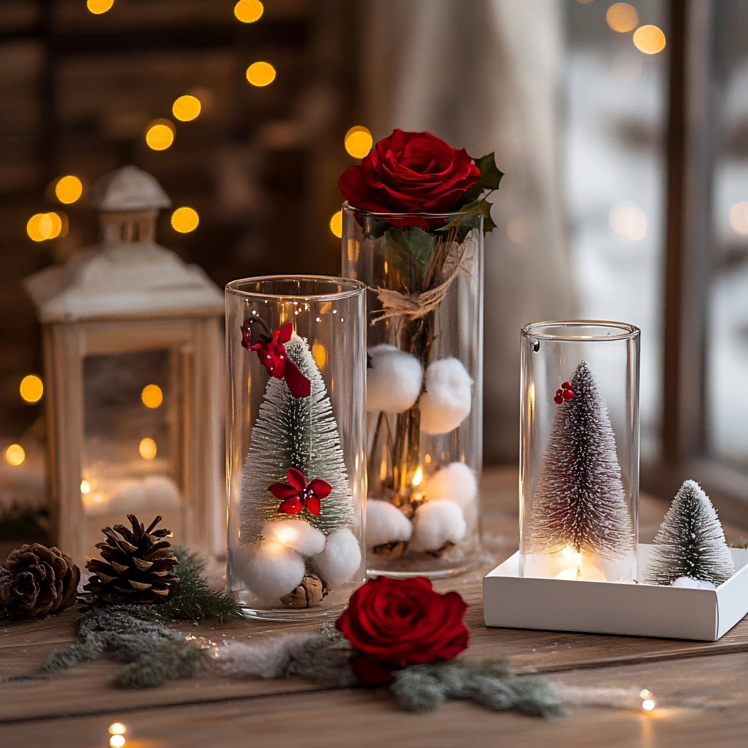 TBWIND clear vases for centerpieces on dining tables at home or events