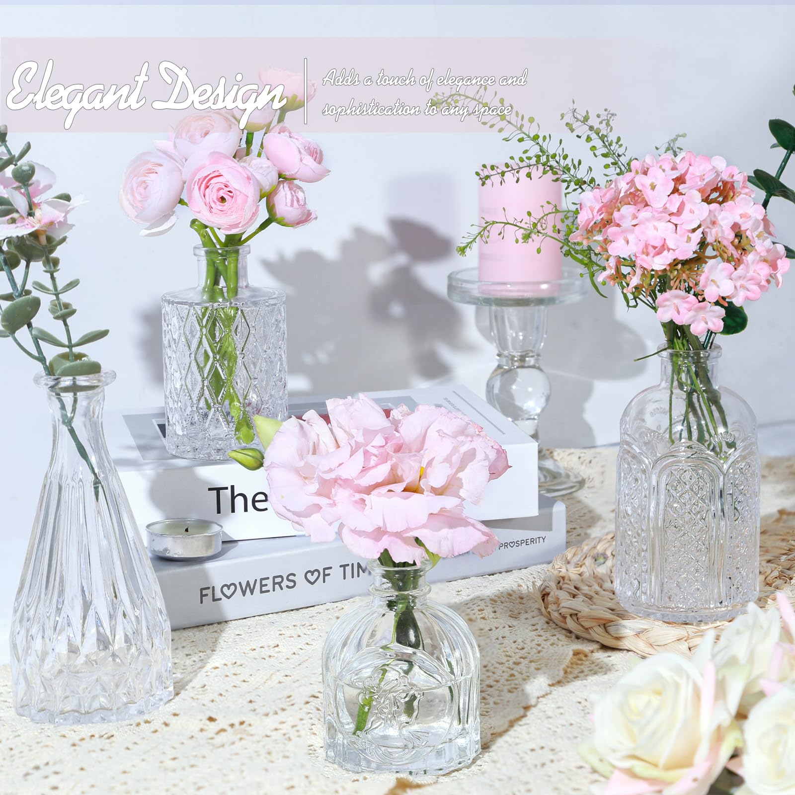 TBWIND decorative centerpiece vases for weddings and home decor.