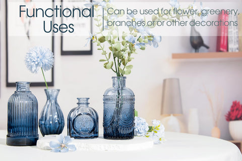 TBWIND navy blue bud vase adds classic charm to events