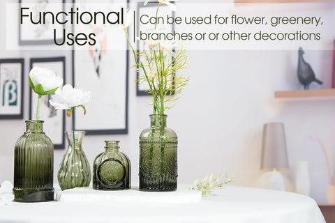 TBWIND green glass vases enhance natural decor with light-reflecting texture.