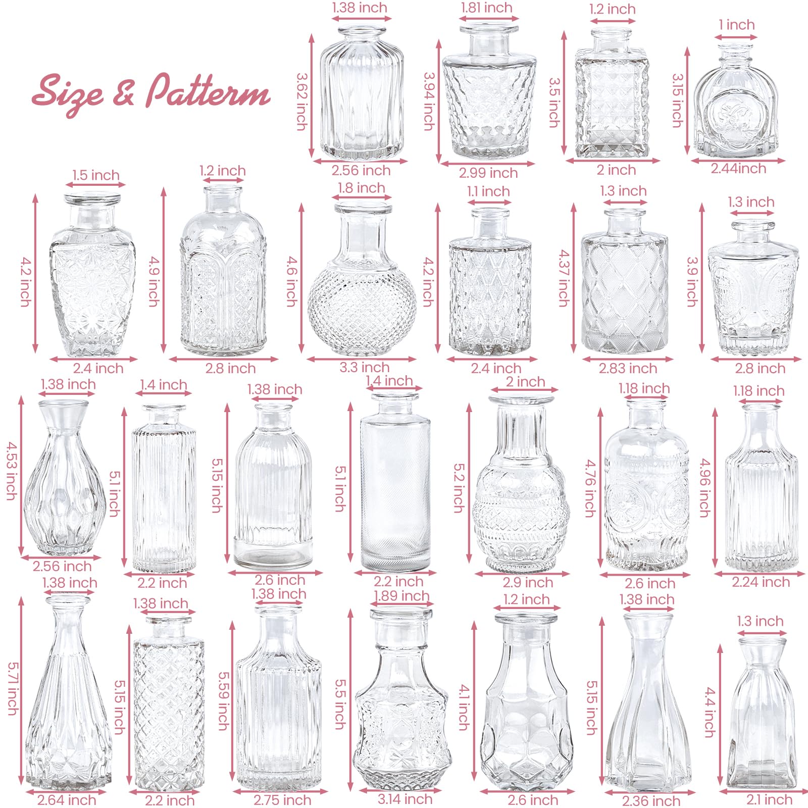 TBWIND thick sturdy glass vase durable for busy events.