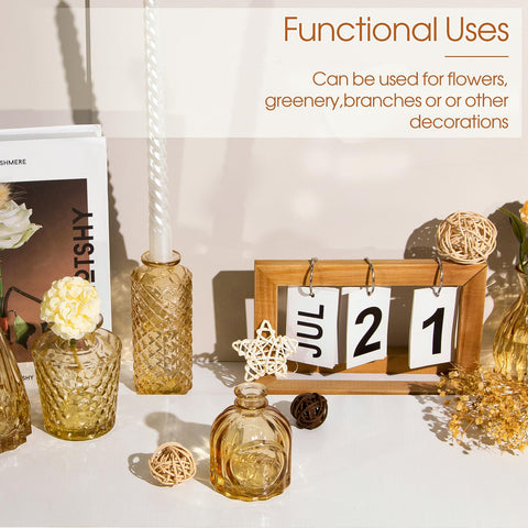 TBWIND amber vase ideal for wedding centerpieces