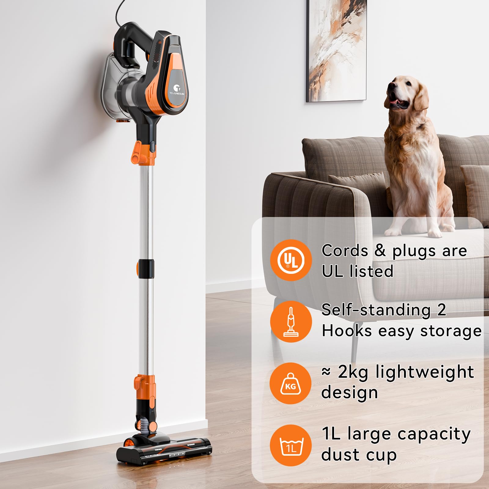 TC-JUNESUN ten-plus cleaning modes tailor suction to surfaces and tasks