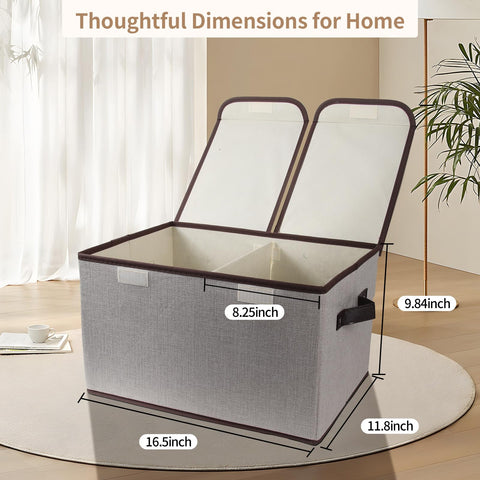 Tcbelosion foldable storage box with dividers for separating items