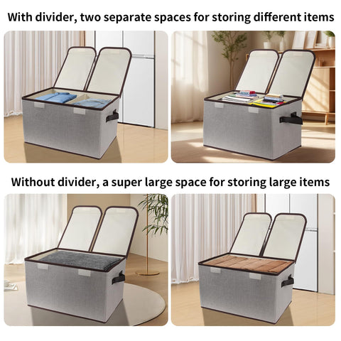 Tcbelosion fabric storage box dustproof and moisture-resistant protection
