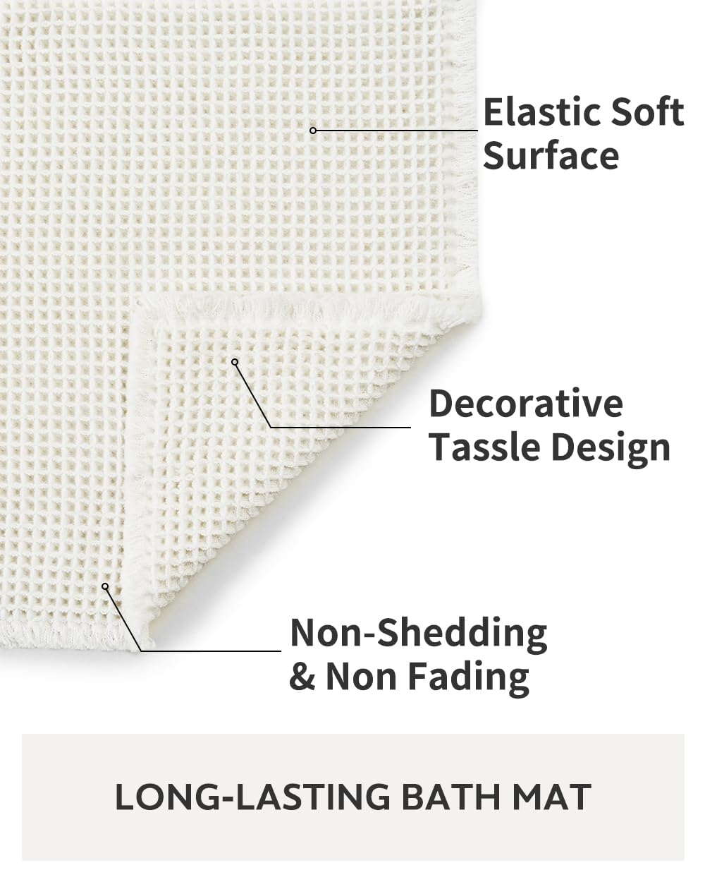 Tchdio machine-washable bath mat for easy cleaning and maintenance.