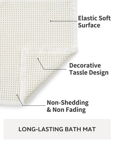 Tchdio machine-washable bath mat for easy cleaning and maintenance.
