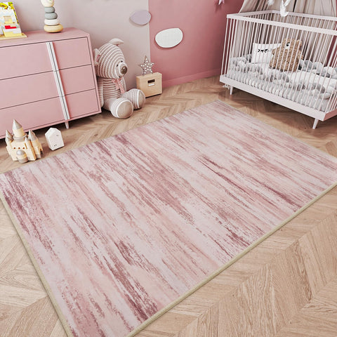tchdio pink rug made from soft microfiber for cozy comfort