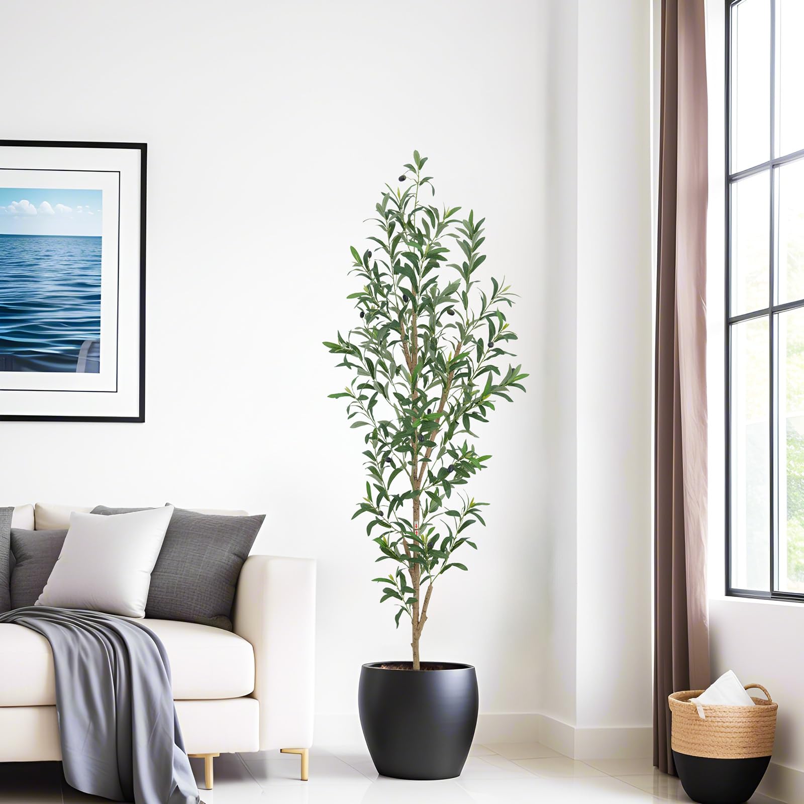 TDIAOL olive tree bark detail adds natural texture to room decor