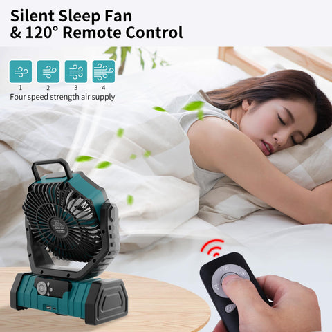 TDLOL 270 degree pivot camping fan offers directional cooling