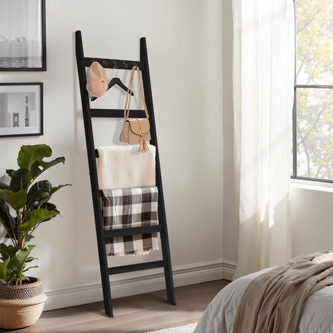 TEAKMAMA versatile display for throws, scarves, and seasonal textiles