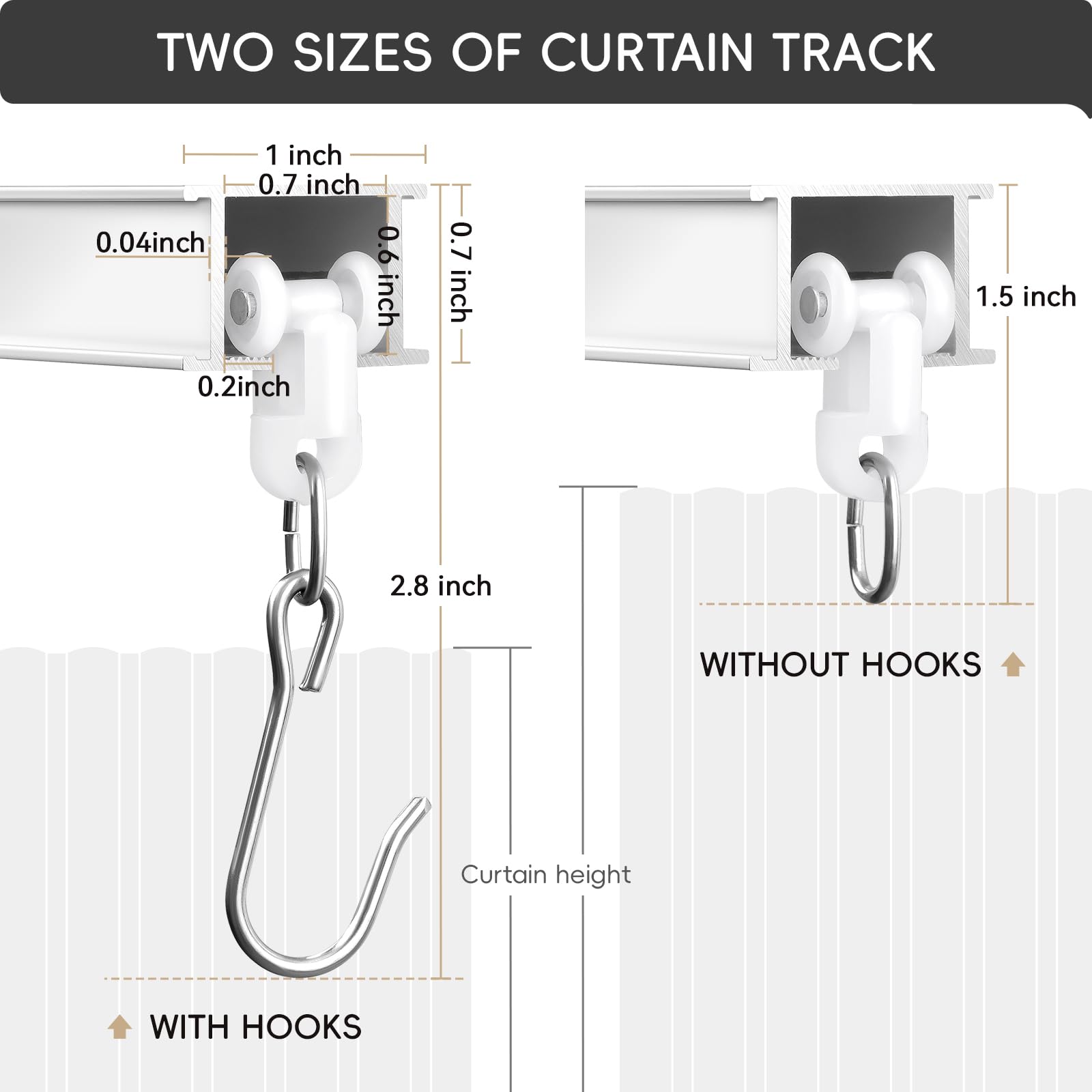 TEAKMAMA curtain track assembly guides quick, tidy installation.