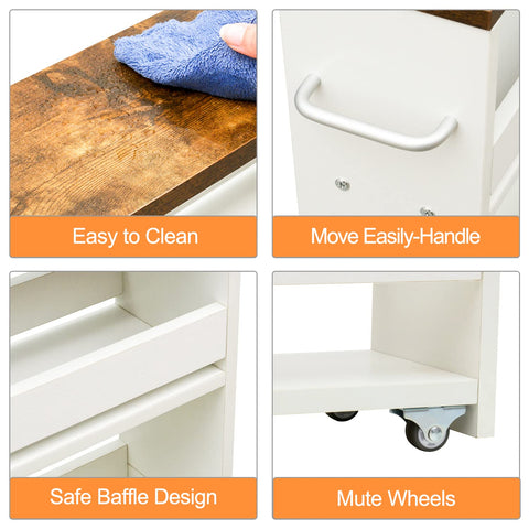 Teamix compact kitchen and laundry cart keeps essentials neatly organized