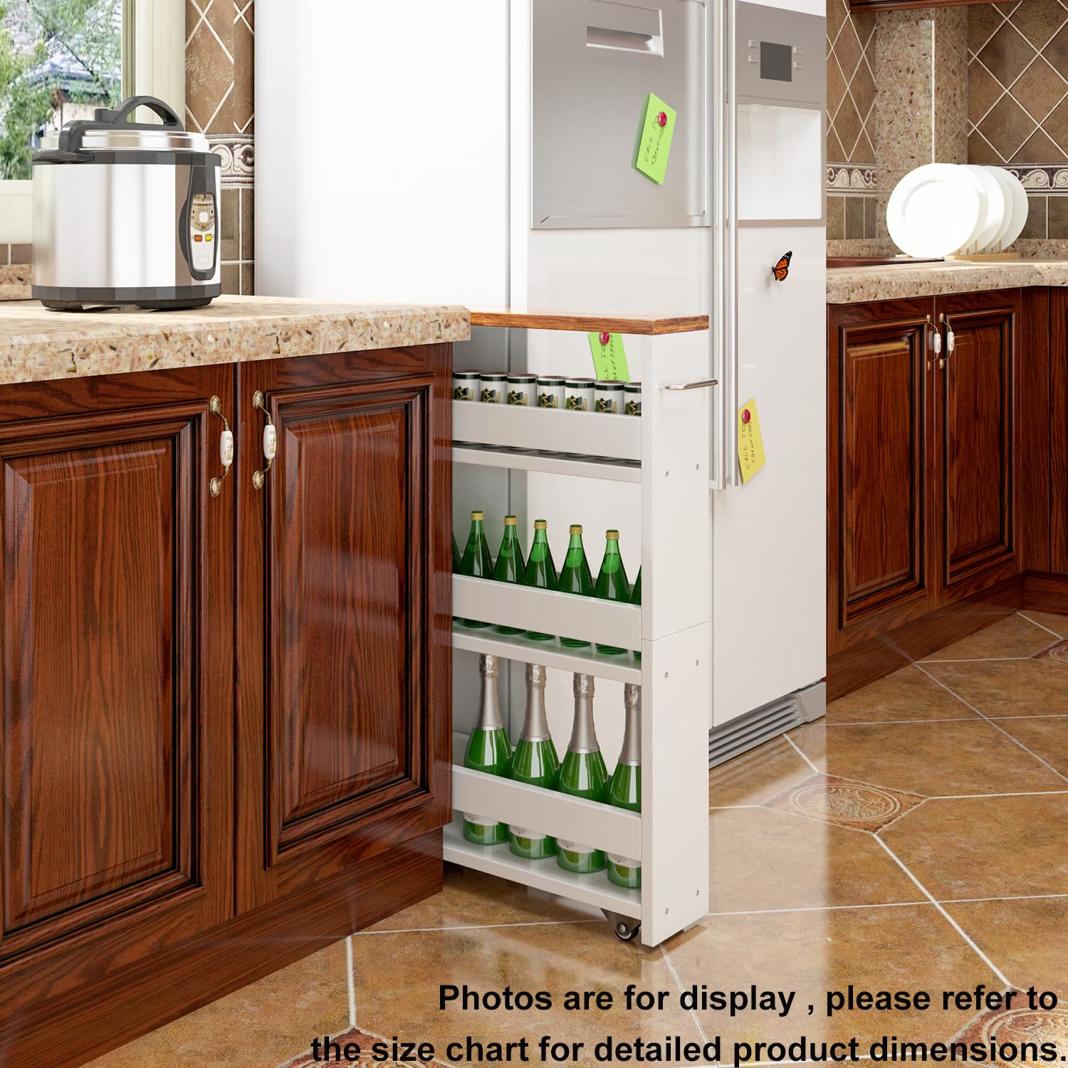Teamix rolling cart on smooth wheels for enhanced pantry organization