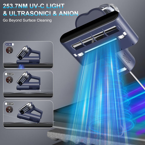 Teant 16kPa suction power for thorough bed and sofa cleaning