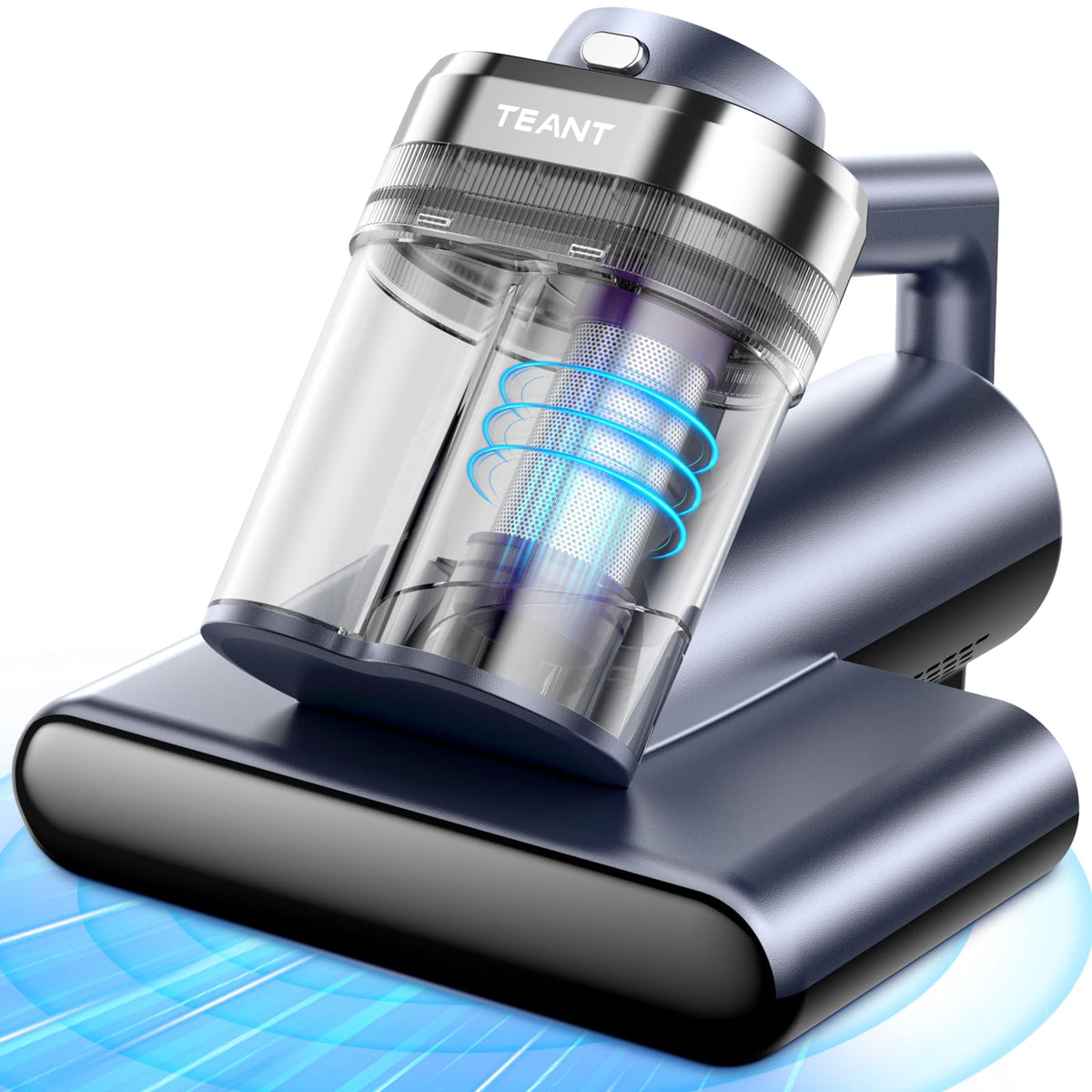 Teant Upgrade cordless mattress vacuum with roller brush action for deep-down cleanliness.