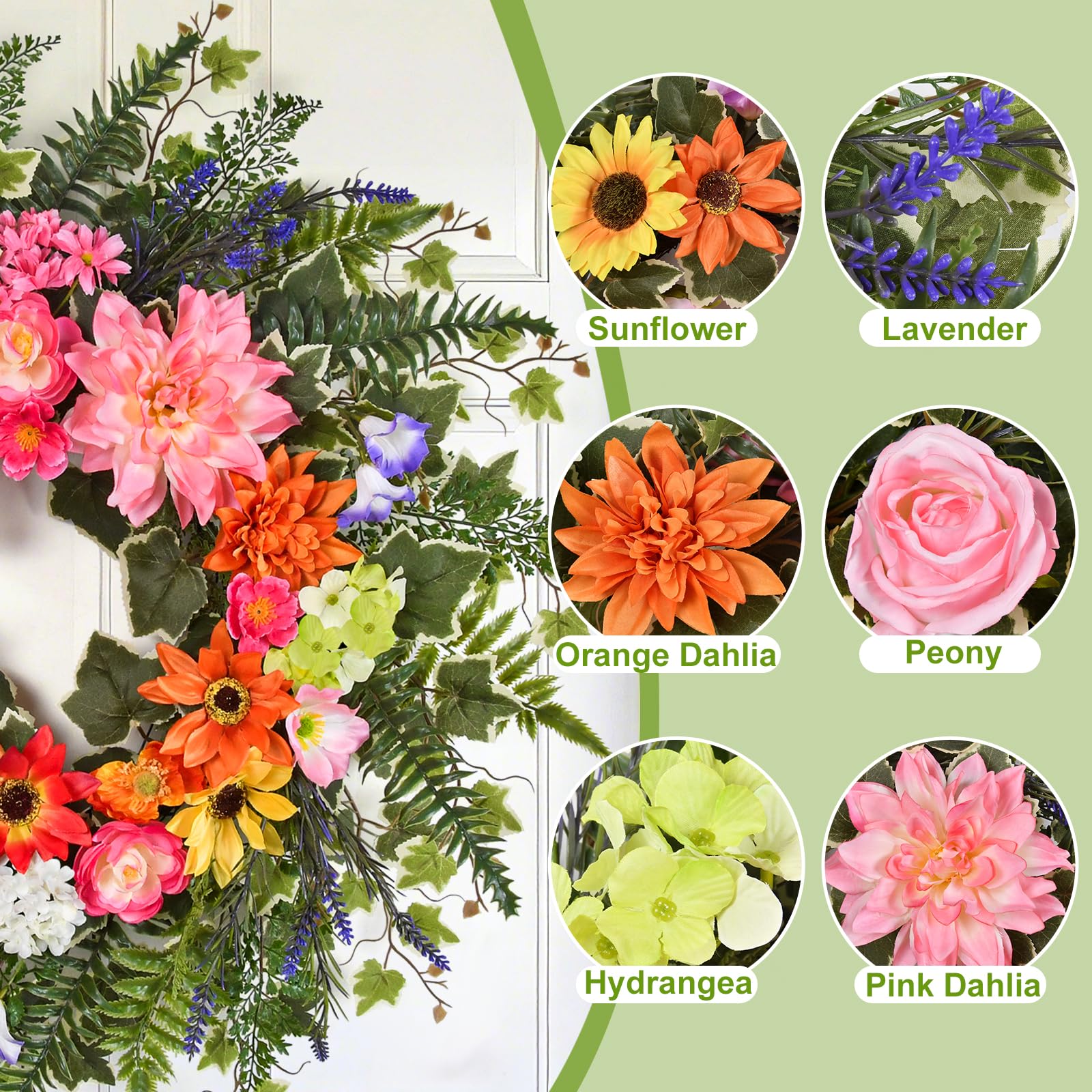 TechKen indoor-outdoor wreath suited for porch and entryways year-round.