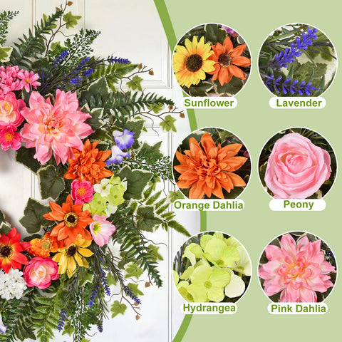TechKen indoor-outdoor wreath suited for porch and entryways year-round.