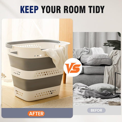 TECHMILLY pop-up organizer ideal for travel, camping, and daily use.