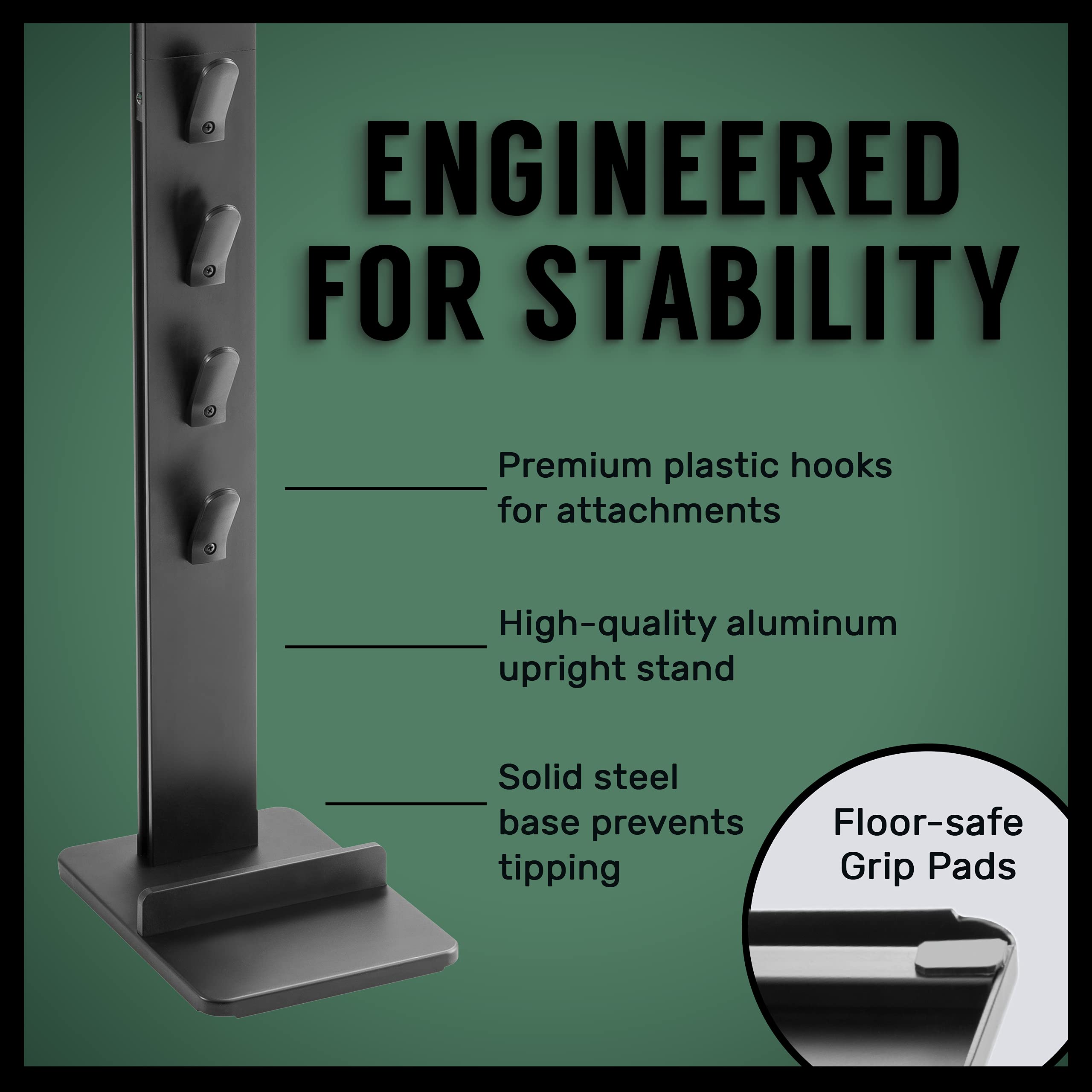 TechOrbits Docking Station base dimensions shown, offering ample space for attachments and a stable stand