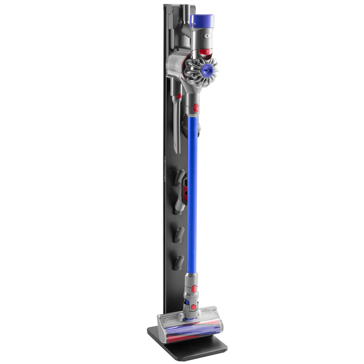 TechOrbits Docking Station hero image showing a standing organizer keeping Dyson attachments within easy reach