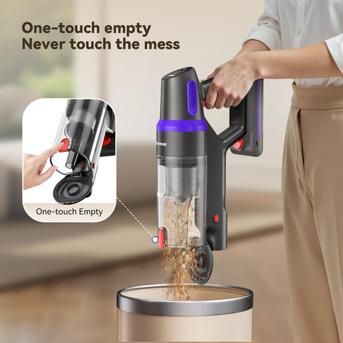 TechRise cordless vacuum 6-stage filtration system traps particles for cleaner air